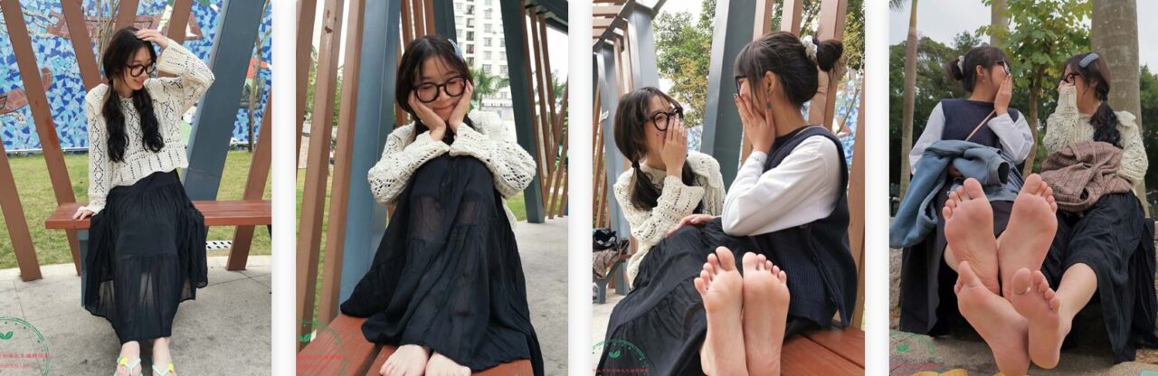 中山足模摄影 | 微微双人裸足秀(带视频) 2 中山フットモデル写真 |ウェイウェイダブル裸足ショー(動画付き)