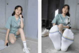 袜啵啵| 025期 熊熊-安踏运动鞋、白色棉袜、裸足-常规加长版(带视频)146P+1V/5.23G