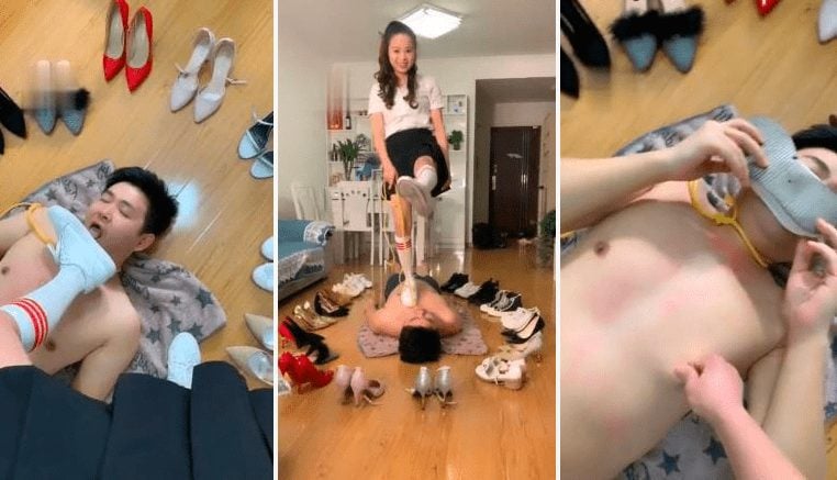 Lingling S | Various shoes humiliate and trample on the holy water