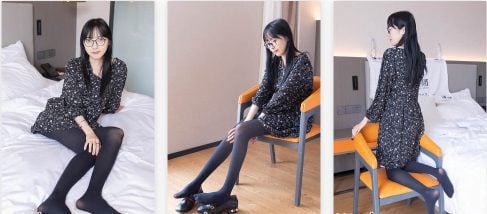 袜啵啵|064期 稚予-平底鞋、厚黑丝(带视频)