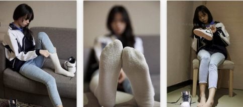 见新摄影|巅峰牛仔裤白棉袜(带视频)