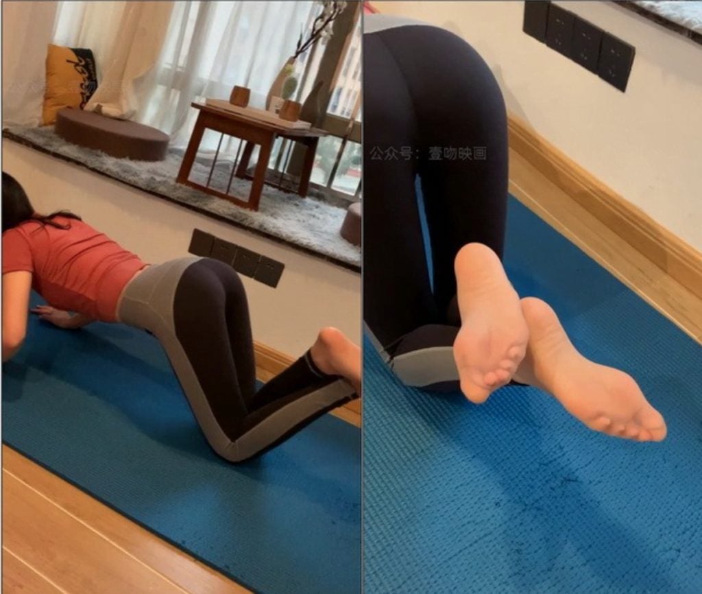 Socks Xiao Miao Video | KT195 Yoga Pants Ribbon