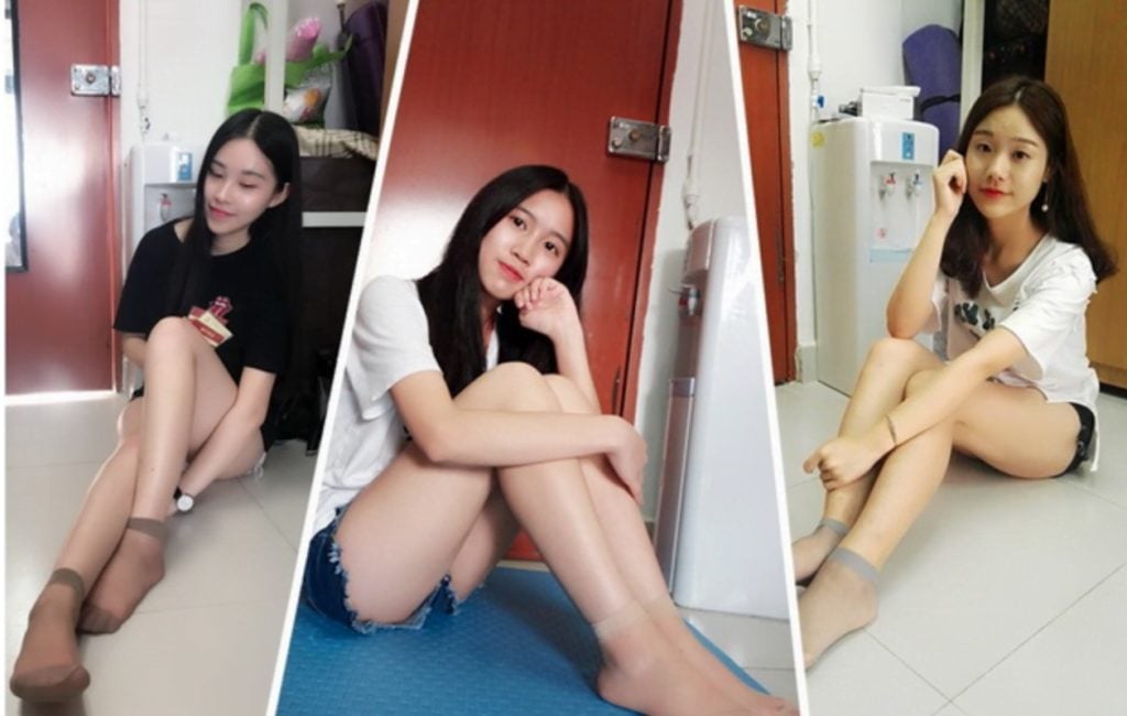 Schoolgirl campus dormitory short silk | short stockings close-up works collection