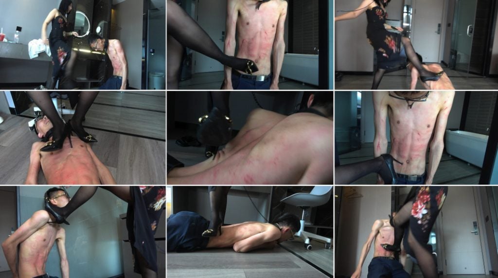 彼岸花|锋利鞋跟超高跟黑丝袜狠踹男 M-视频截图