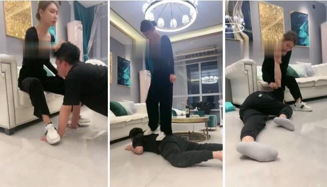 妮可|模特原味白棉袜羞辱