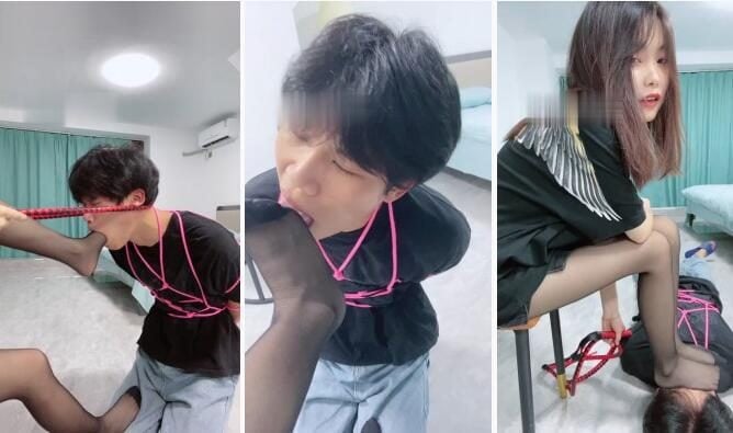 奶茶妹妹|开发抖M男友做丝袜狗