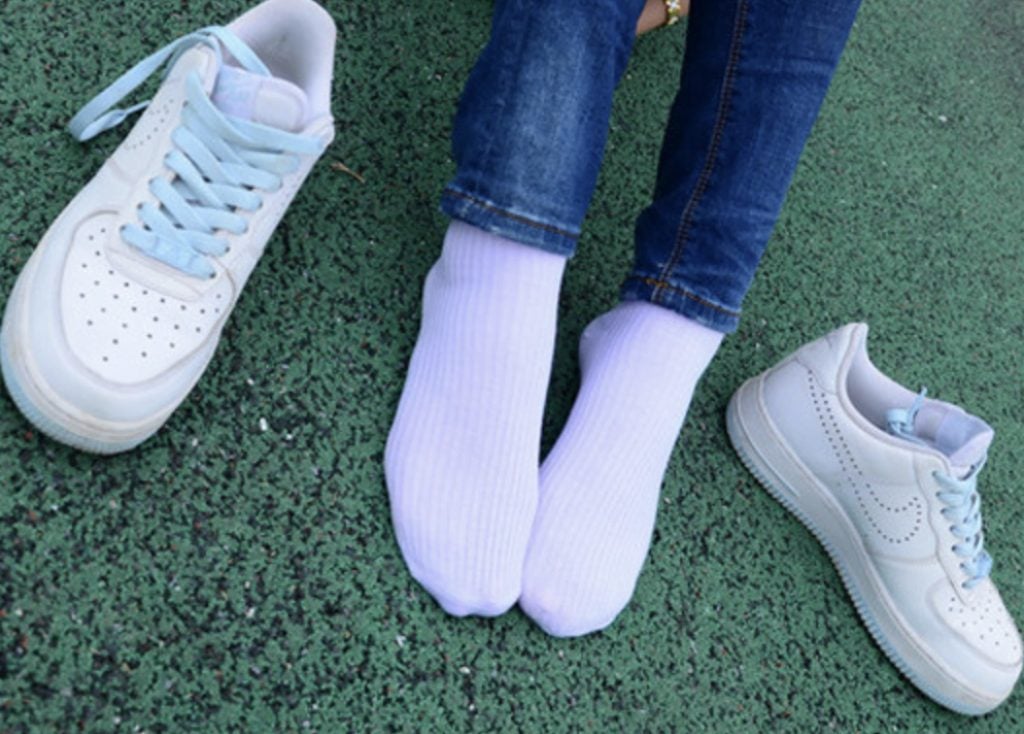 Pre-war goddess | Foot fetish beautiful legs cotton socks goddess level photography set 011