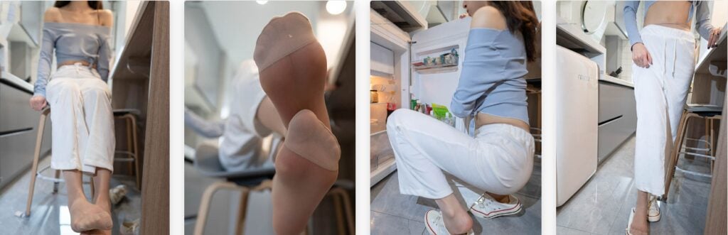 ISS尤物|佳佳 脚尖加固肉色丝袜裤里丝帆布鞋-视频截图