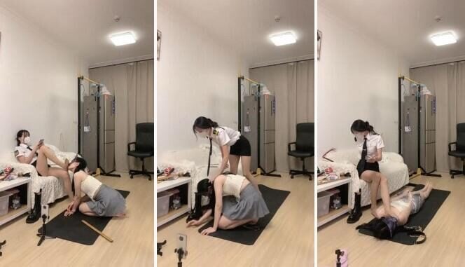 「暴力美学|欺负犬化贱母畜女女调教