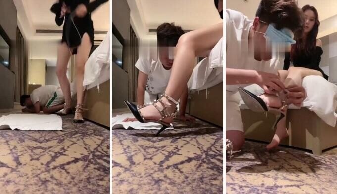 チュチュ大学生Sの汚れた靴と裸足を舐める