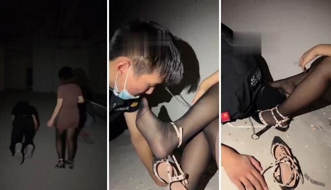 西西小主|户外抓住跟踪狂强迫舔丝袜