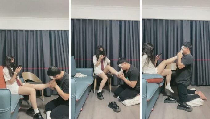 小乔|萝莉学生主白袜羞辱肥狗