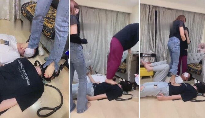 红杉|双S双奴圣水呕吐物全体重踩踏踩头深喉
