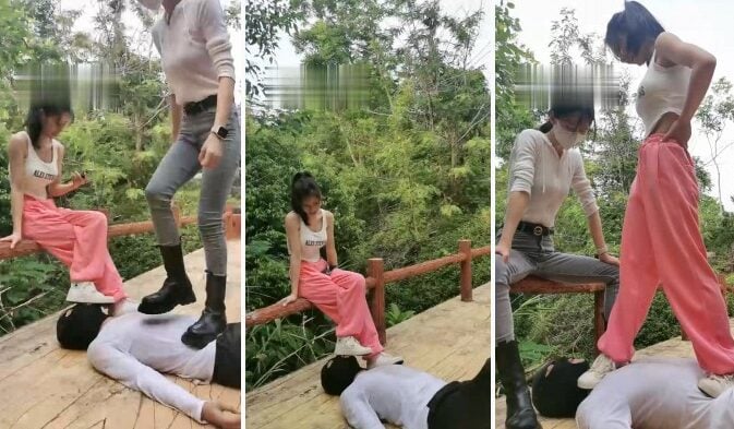 Aesthetics of violence | Double S tied up and whipped dog outdoors