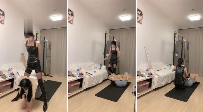 锅的猫宁|长靴女王枷锁囚禁母狗教育-视频截图