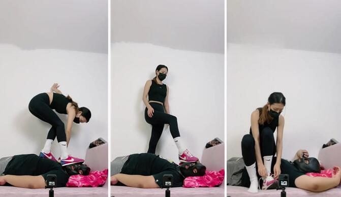 Jing'er Xiaozhu|Sneakers original white socks trample