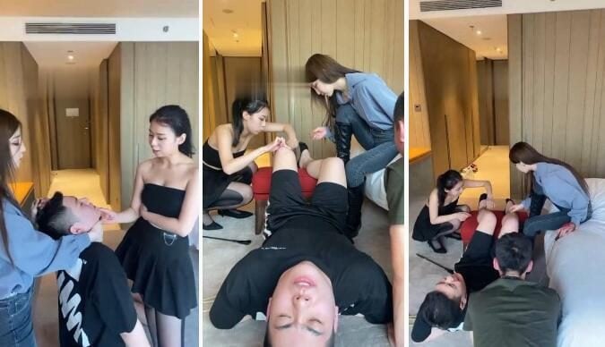 领主老大|精品美女素人黑丝踩踏调教