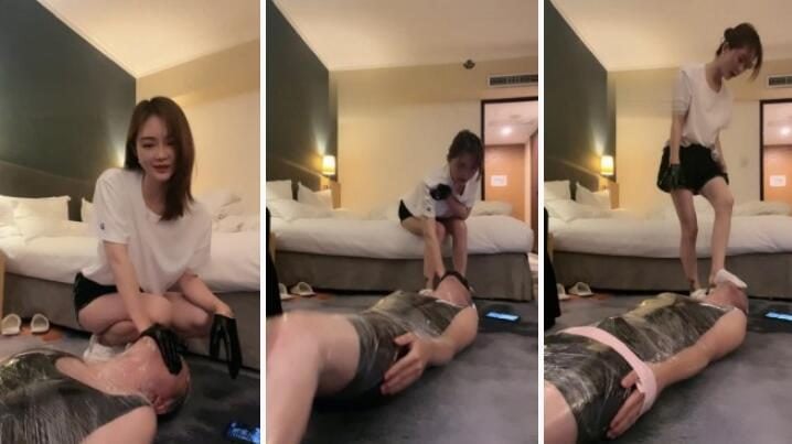 筱月|筱月女主白袜木乃伊窒息调教