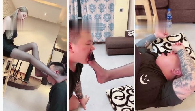 麋鹿银儿|重度刑奴黑丝袜调教回放