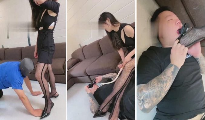 麋鹿银儿|网红黑丝模特丝袜调教