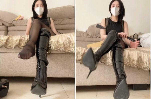 彼岸花|长靴黑丝教你如何孝敬主人POV调教