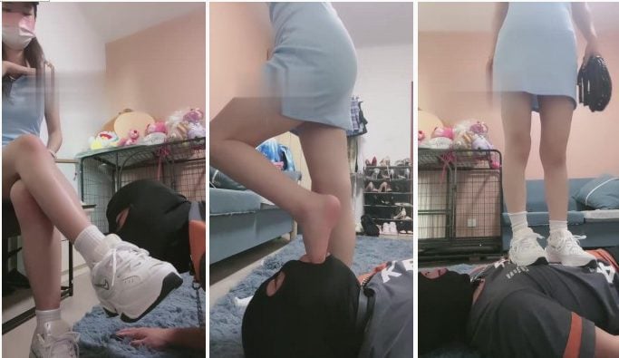 九九女王|学生女S健身完回家臭棉袜调教
