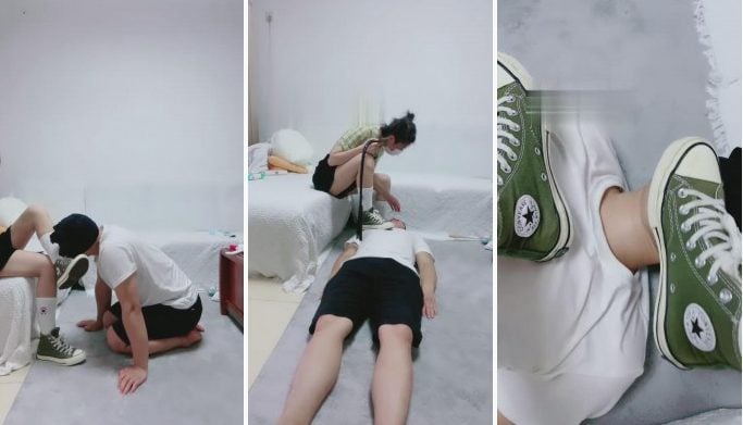 芥末三三|健身女神原味棉袜羞辱调教