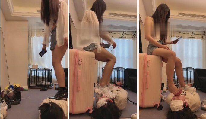 时安|运动鞋重度踩踏母狗