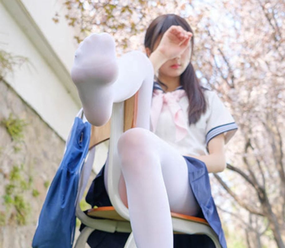 稚乖画册|夜夜 JK白丝袜单车郊游