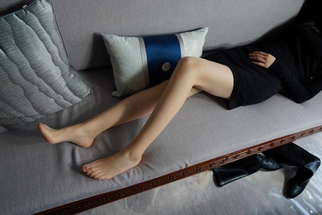 kittyWawa socks | KT264 black short skirt and boots stockings