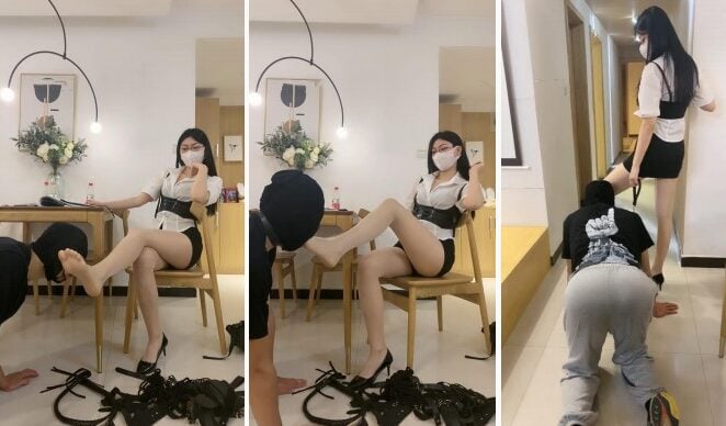 轩宁 | 丝袜老师训导学生狗舔脚