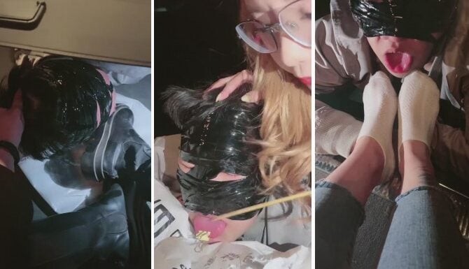 First Sight | Model's super dirty boots forced dog to lick