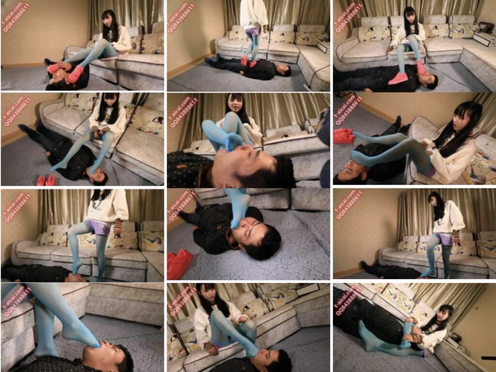 初九|蓝色丝袜运动鞋调教-视频截图