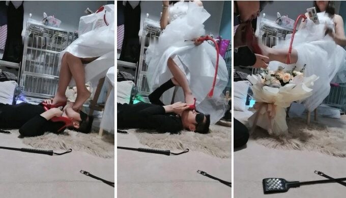 乐爷|婚纱女王玩游戏