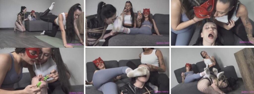 LGF女女 | 母狗被绑吃脏臭袜子喝浓痰吃烟灰-视频截图