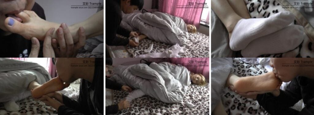 冰时代 | 黑冰女王偷舔熟睡学生妹的白袜-视频截图