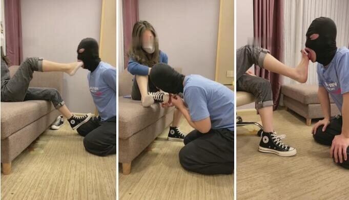 晨希 | 御姐帆布鞋船袜羞辱老板