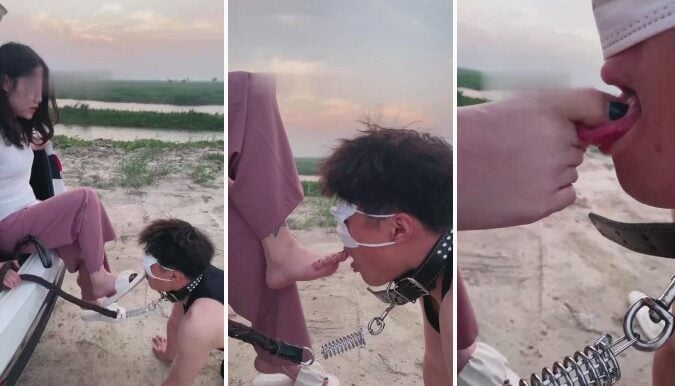 逗逗|河边裸足超强深喉专场