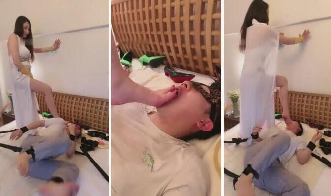 微希 | 希腊女神和狗废物玩舔脚游戏