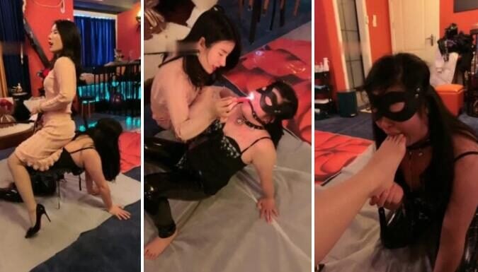 晨晨 | 调教母狗滴蜡舔脚耳光-视频截图