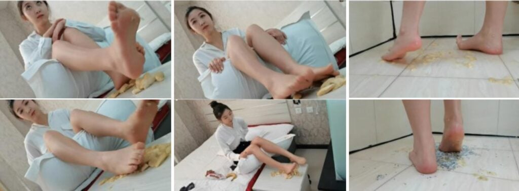 王某人 | 模特小姐姐踩香蕉CRUSH-视频截图