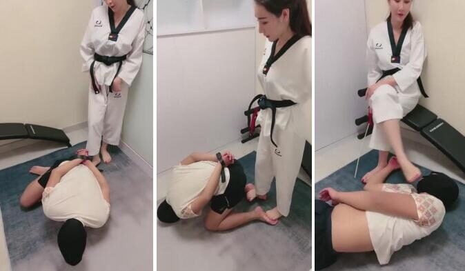 微希 | 跆拳道系列 小偷偷丝袜被抓住