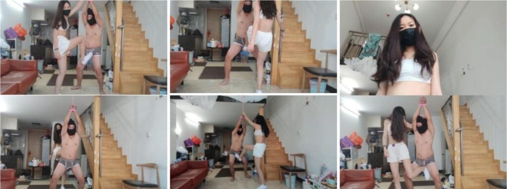 小鱼女神 | 低帮匡威吊绑色魔前任踢爆卵蛋-视频截图