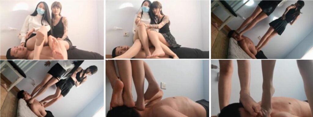灵猫&小贝 | 真实踩晕恋足贱狗-视频截图