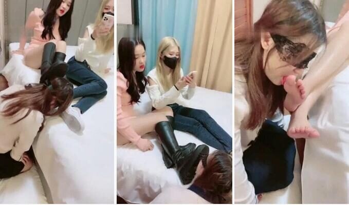 希希子 | 女奴跪着伺候双主舔脚