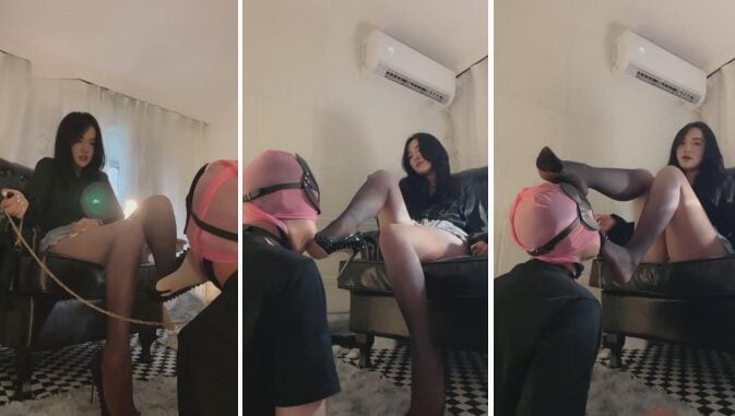 安晴|女S酒吧黑丝陪酒诱调教