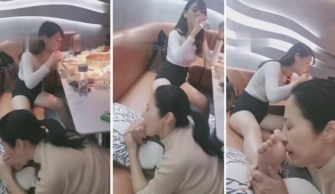 宇婉莹 | 女奴伺候吃饭赏赐口水
