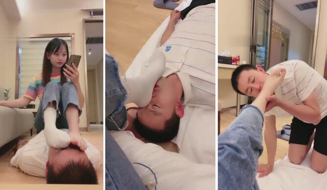 悦主大大|白袜女S心情不好对狗撒气