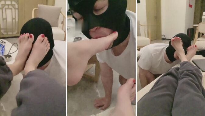 西子 |軽い口で素足トレーニング男性Mの足舐め