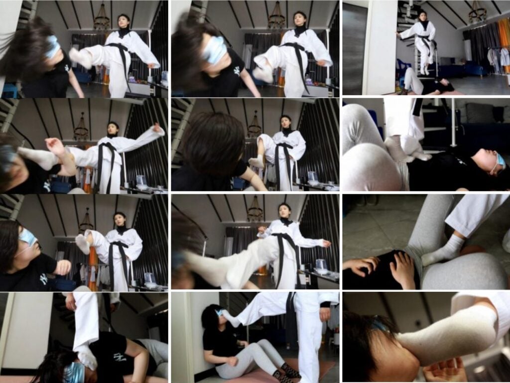 惑心|跆拳道美女白袜臭脚要狗命-视频截图